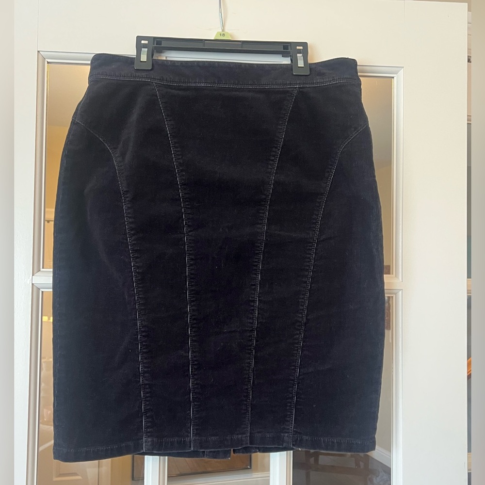 Ann Taylor Black corduroy Pencil Skirt